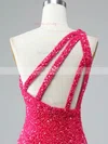 Sheath/Column One Shoulder Sequined Short/Mini Homecoming Dresses #Milly020108866