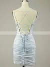 Sheath/Column V-neck Jersey Short/Mini Ruffles Homecoming Dresses #Milly020108868
