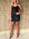 Black Backless Sequin Bodycon Mini Dress #Milly020108883