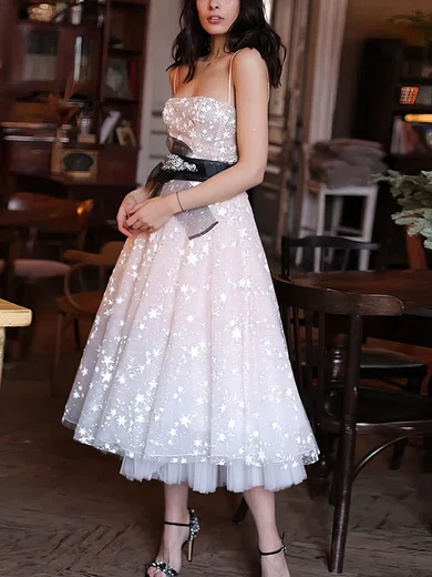 Glitter Skater Square Neck Bow Homecoming Dresses #Milly020108986