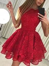 Red Lace Tiered Mini Dress #Milly020109004