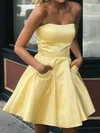 Elegant Skater Satin Straight Homecoming Dresses #Milly020109186