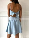 A-line Square Neckline Stretch Crepe Short/Mini Homecoming Dresses #Milly020109192