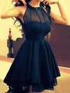 A-line Illusion Chiffon Short/Mini Homecoming Dresses #Milly020109212