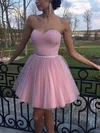A-line Sweetheart Tulle Short/Mini Homecoming Dresses With Beading #Milly020109238