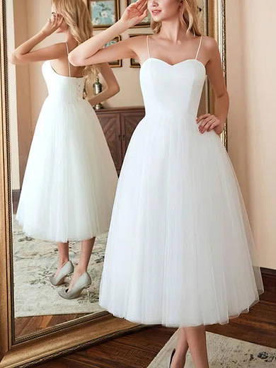 Sweetheart Tulle Tea-length A-line Homecoming Dresses #Milly020109283