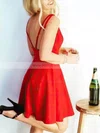 A-line V-neck Stretch Crepe Short/Mini Homecoming Dresses #Milly020109335