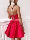 A-line Sweetheart Satin Short/Mini Homecoming Dresses #Milly020109340