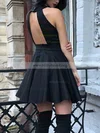 A-line Scoop Neck Stretch Crepe Short/Mini Homecoming Dresses #Milly020109358