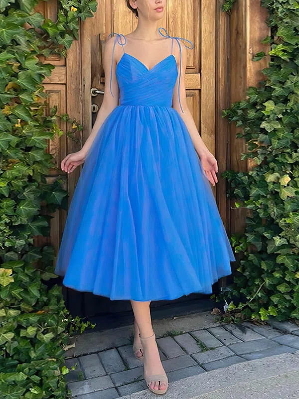 Ball Gown V-neck Ruched Tulle Long Homecoming Dresses #Milly020110269