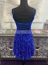 A-line V-neck Sequined Short/Mini Homecoming Dresses #Milly020109832