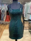Sheath/Column Scoop Neck Sequined Short/Mini Homecoming Dresses #Milly020109852