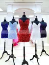 Sheath/Column V-neck Sequined Short/Mini Homecoming Dresses #Milly020109918