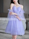 A-line Off-the-shoulder Tulle Short/Mini Homecoming Dresses #Milly020109936