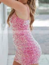 Sheath/Column Scoop Neck Sequined Short/Mini Homecoming Dresses #Milly020109966