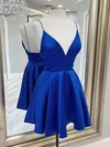 A-line V-neck Silk-like Satin Short/Mini Homecoming Dresses #Milly020109997
