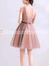 A-line Scoop Neck Tulle Short/Mini Homecoming Dresses With Lace #Milly020110035