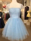 Ball Gown Square Neckline Glitter Short/Mini Homecoming Dresses With Pearl Detailing #Milly020110058