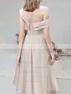 A-line One Shoulder Silk-like Satin Tea-length Homecoming Dresses #Milly020110113