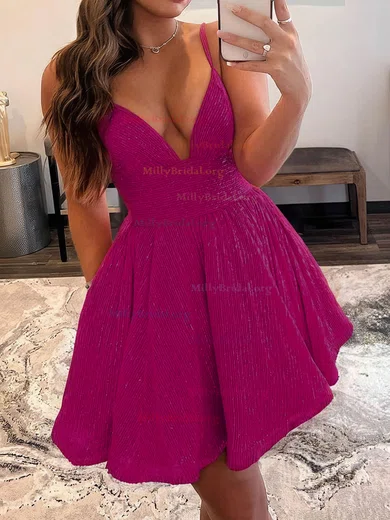 Sparkly Skater Sequin Lace-up Homecoming Dresses