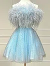 Glitter Tulle Fuzzy Trim Mini Dress #Milly020110303