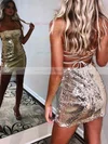 Sheath/Column Scoop Neck Sequined Short/Mini Homecoming Dresses #Milly020110183