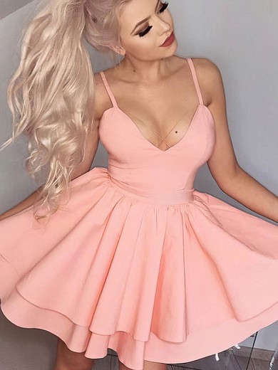 Pink Satin Tiered Mini Dress #Milly020110262
