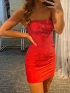 Sparkly Bodycon Satin Beaded Homecoming Dresses #Milly020110567