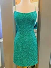 Sheath/Column Scoop Neck Sequined Short/Mini Homecoming Dresses #Milly020110572