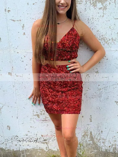 Sparkly red mini on sale dress