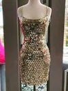 Sheath/Column Scoop Neck Sequined Short/Mini Homecoming Dresses #Milly020110603