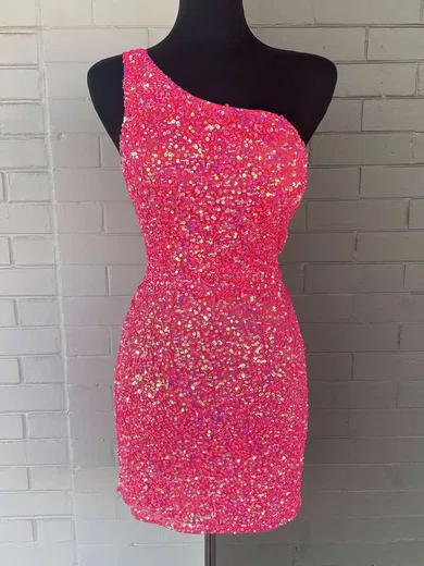 Sparkly Bodycon One Shoulder Sequin Dress PT020110609