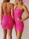 Sheath/Column Scoop Neck Sequined Short/Mini Homecoming Dresses With Split Front #Milly020110620