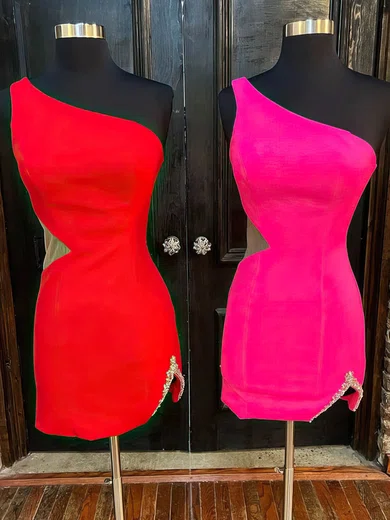Elegant Bodycon One Shoulder Cut Out Homecoming Dresses #Milly020110665