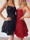 A-line Scoop Neck Sequined Short/Mini Homecoming Dresses #Milly020110669