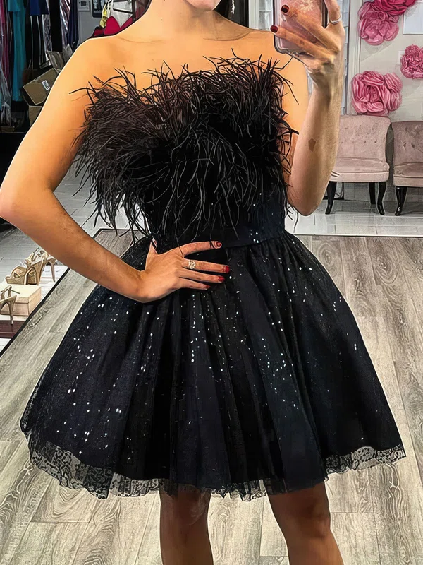 Black glitter homecoming dress hotsell