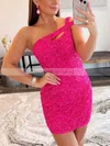 Sheath/Column One Shoulder Sequined Short/Mini Homecoming Dresses #Milly020110819
