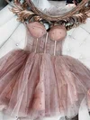 A-line Sweetheart Tulle Short/Mini Homecoming Dresses With Pearl Detailing #Milly020111109