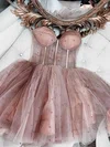 A-line Sweetheart Glitter Short/Mini Homecoming Dresses With Beading #Milly020111109