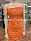 Sheath/Column Strapless Sequined Short/Mini Homecoming Dresses #Milly020111212