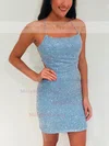 Sheath/Column Scoop Neck Glitter Short/Mini Homecoming Dresses #Milly020111397
