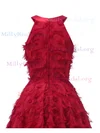 A-line Scoop Neck Tulle Tea-length Homecoming Dresses #Milly020111281