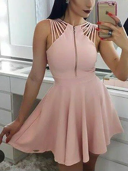 Pink Satin Mini Dress #Milly020111326