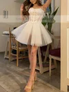 A-line Sweetheart Glitter Short/Mini Homecoming Dresses With Appliques Lace #Milly020111332