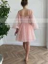 A-line Sweetheart Tulle Knee-length Homecoming Dresses #Milly020111478