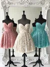 A-line Sweetheart Lace Short/Mini Homecoming Dresses #Milly020111489