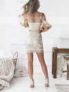 Sheath/Column V-neck Lace Short/Mini Homecoming Dresses #Milly020111532