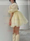 A-line Off-the-shoulder Organza Short/Mini Homecoming Dresses #Milly020111802