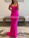 Trumpet/Mermaid Scoop Neck Jersey Sweep Train Prom Dresses #Milly020111853