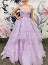 Princess V-neck Glitter Floor-length Prom Dresses #Milly020112093